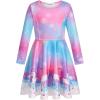 imageQuedoris Girls Dress Unicorn Printed Casual Party Twirly Dress for Kids in 2t to 10 YearsBubble Unicorn