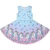 imageQuedoris Girls Dress Unicorn Printed Casual Party Twirly Dress for Kids in 2t to 10 YearsDiamond Unicorn Sleeveless