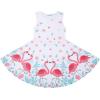 imageQuedoris Girls Dress Unicorn Printed Casual Party Twirly Dress for Kids in 2t to 10 YearsFlamingo Sleeveless