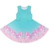 imageQuedoris Girls Dress Unicorn Printed Casual Party Twirly Dress for Kids in 2t to 10 YearsFlorals Unicorn Sleeveless