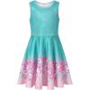 imageQuedoris Girls Dress Unicorn Printed Casual Party Twirly Dress for Kids in 2t to 10 YearsFlorals Unicorn Sleeveless