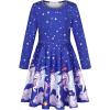 imageQuedoris Girls Dress Unicorn Printed Casual Party Twirly Dress for Kids in 2t to 10 YearsGalaxy Unicorn