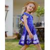 imageQuedoris Girls Dress Unicorn Printed Casual Party Twirly Dress for Kids in 2t to 10 YearsGalaxy Unicorn Cap