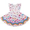 imageQuedoris Girls Dress Unicorn Printed Casual Party Twirly Dress for Kids in 2t to 10 YearsRainbow Butterfly Cap