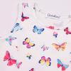 imageQuedoris Girls Dress Unicorn Printed Casual Party Twirly Dress for Kids in 2t to 10 YearsRainbow Butterfly Sleeveless