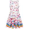 imageQuedoris Girls Dress Unicorn Printed Casual Party Twirly Dress for Kids in 2t to 10 YearsRainbow Butterfly Sleeveless