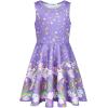 imageQuedoris Girls Dress Unicorn Printed Casual Party Twirly Dress for Kids in 2t to 10 YearsSky Unicorn Sleeveless