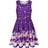 imageQuedoris Girls Dress Unicorn Printed Casual Party Twirly Dress for Kids in 2t to 10 YearsStars Unicorn Sleeveless