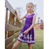 imageQuedoris Girls Dress Unicorn Printed Casual Party Twirly Dress for Kids in 2t to 10 YearsStars Unicorn Sleeveless