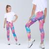 imageQuedoris Girls Printed Leggings Yoga Pants Multipack Leggings for Kids in 3t to 13 YearsGradient Mermaid Mermaid Blue Mermaid Pink