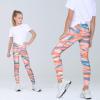 imageQuedoris Girls Printed Leggings Yoga Pants Multipack Leggings for Kids in 3t to 13 YearsOrange Glories Mint Tie Dye Orange