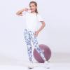 imageQuedoris Girls Printed Leggings Yoga Pants Multipack Leggings for Kids in 3t to 13 YearsPurple Grey Purple Gradient Purple