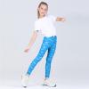 imageQuedoris Girls Printed Leggings Yoga Pants Multipack Leggings for Kids in 3t to 13 YearsS Blue Blue Pink Black White