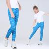 imageQuedoris Girls Printed Leggings Yoga Pants Multipack Leggings for Kids in 3t to 13 YearsS Blue Blue Pink Black White