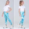 imageQuedoris Girls Printed Leggings Yoga Pants Multipack Leggings for Kids in 3t to 13 YearsTie Dye Blue Dark Purple Black