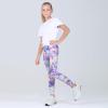 imageQuedoris Girls Printed Leggings Yoga Pants Multipack Leggings for Kids in 3t to 13 YearsTie Dye PinkPurpleNavy