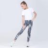 imageQuedoris Girls Printed Leggings Yoga Pants Multipack Leggings for Kids in 3t to 13 YearsTie Dye Swirl Ripple Grey Tie Dye Blue