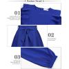 imageQuedoris Girls Ruffle Trim Dress Print and Solid Color Aline Swing Flared Belted Casual Party Dress with ZipperBright Blue Fall