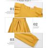 imageQuedoris Girls Ruffle Trim Dress Print and Solid Color Aline Swing Flared Belted Casual Party Dress with ZipperGinger Fall
