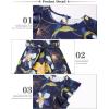 imageQuedoris Girls Ruffle Trim Dress Print and Solid Color Aline Swing Flared Belted Casual Party Dress with ZipperNavy Floral