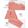 imageQuedoris Girls Ruffle Trim Dress Print and Solid Color Aline Swing Flared Belted Casual Party Dress with ZipperOrange Fall