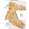 imageQuedoris Girls Ruffle Trim Dress Print and Solid Color Aline Swing Flared Belted Casual Party Dress with ZipperYellow Floral Fall