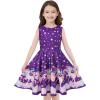 imageQuedoris Girls Dress Unicorn Printed Casual Party Twirly Dress for Kids in 2t to 10 YearsStars Unicorn Sleeveless