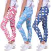 imageQuedoris Girls Printed Leggings Yoga Pants Multipack Leggings for Kids in 3t to 13 YearsStarryRainbowDreamy Unicorn