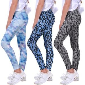 imageQuedoris Girls Printed Leggings Yoga Pants Multipack Leggings for Kids in 3t to 13 YearsQuedoris Leaf Nebula