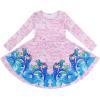 imageQuedoris Girls Dress Unicorn Printed Casual Party Twirly Dress for Kids in 2t to 10 YearsBubble Mermaid