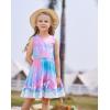 imageQuedoris Girls Dress Unicorn Printed Casual Party Twirly Dress for Kids in 2t to 10 YearsBubble Unicorn Sleeveless
