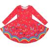 imageQuedoris Girls Dress Unicorn Printed Casual Party Twirly Dress for Kids in 2t to 10 YearsButterfly