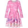 imageQuedoris Girls Dress Unicorn Printed Casual Party Twirly Dress for Kids in 2t to 10 YearsFantasy Unicorn