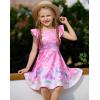 imageQuedoris Girls Dress Unicorn Printed Casual Party Twirly Dress for Kids in 2t to 10 YearsFantasy Unicorn Cap