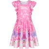 imageQuedoris Girls Dress Unicorn Printed Casual Party Twirly Dress for Kids in 2t to 10 YearsFantasy Unicorn Cap