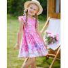 imageQuedoris Girls Dress Unicorn Printed Casual Party Twirly Dress for Kids in 2t to 10 YearsFantasy Unicorn Cap