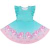 imageQuedoris Girls Dress Unicorn Printed Casual Party Twirly Dress for Kids in 2t to 10 YearsFlorals Unicorn Cap