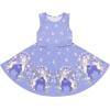 imageQuedoris Girls Dress Unicorn Printed Casual Party Twirly Dress for Kids in 2t to 10 YearsGarland Unicorn Purple Sleeveless
