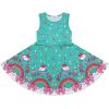 imageQuedoris Girls Dress Unicorn Printed Casual Party Twirly Dress for Kids in 2t to 10 YearsLollipop Unicorn Green Sleeveless