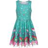 imageQuedoris Girls Dress Unicorn Printed Casual Party Twirly Dress for Kids in 2t to 10 YearsLollipop Unicorn Green Sleeveless