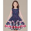 imageQuedoris Girls Dress Unicorn Printed Casual Party Twirly Dress for Kids in 2t to 10 YearsMiss Rabbit Sleeveless