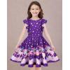 imageQuedoris Girls Dress Unicorn Printed Casual Party Twirly Dress for Kids in 2t to 10 YearsStars Unicorn Cap
