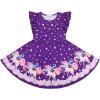 imageQuedoris Girls Dress Unicorn Printed Casual Party Twirly Dress for Kids in 2t to 10 YearsStars Unicorn Cap