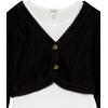 imageSpeechless Girls Rib Knit Sweater with Plain TeeBlackWhite