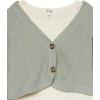 imageSpeechless Girls Rib Knit Sweater with Plain TeeSageIvory