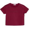 imageSpeechless Girls Short Sleeve Cotton Baby Tee and Striped Pants SetBerryTaupe