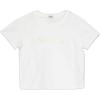imageSpeechless Girls Short Sleeve Cotton Baby Tee and Striped Pants SetDenimCream