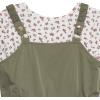 imageSpeechless Girls Short Sleeve Tee and Pinafore DressOliveIvory Rose