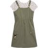 imageSpeechless Girls Short Sleeve Tee and Pinafore DressOliveIvory Rose