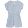 imageSpeechless Girls Short Sleeve Tie Front Striped RomperDenimWhite